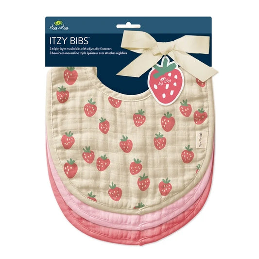 Itzy Ritzy Itzy Bibs - Strawberries & Cream
