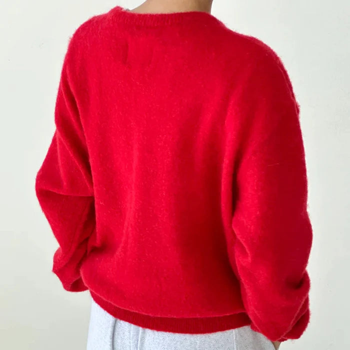 James Mohair Sweater in Red