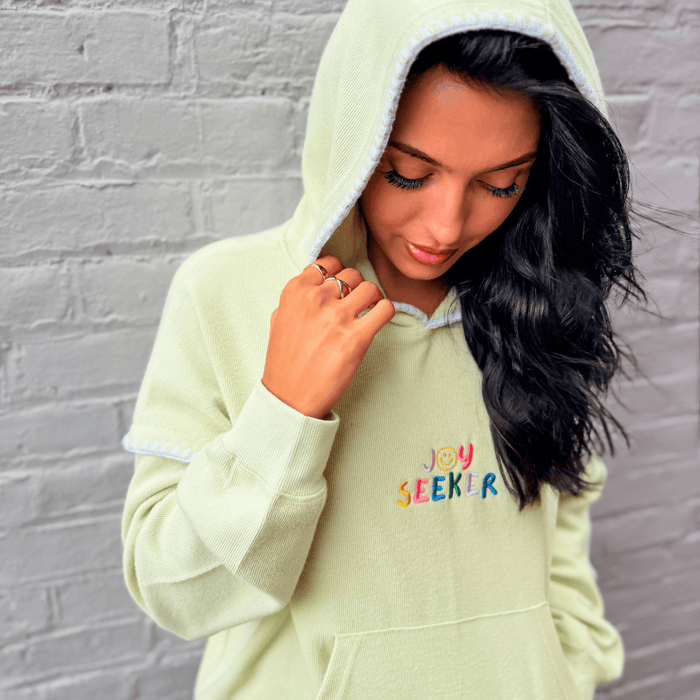 Joy Seeker Embroidered Hooded Pullover