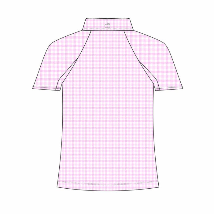 JPC Equestrian - Dapplebay Kids Pink Gingham 1/4 Zip - Short Sleeve