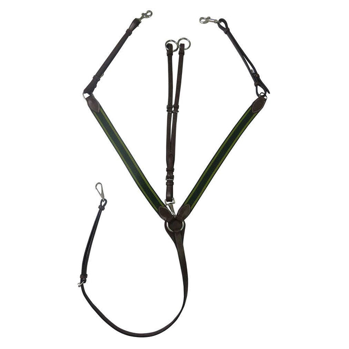 JPC Equestrian - Henri de Rivel Pro Elastic Breastplate Martingale with Running Attachment