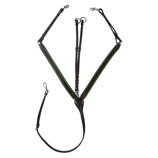 JPC Equestrian - Henri de Rivel Pro Elastic Breastplate Martingale with Running Attachment