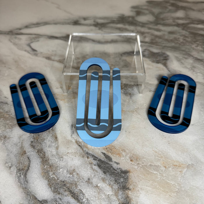 Jumbo Paperclip - Blue Crayon