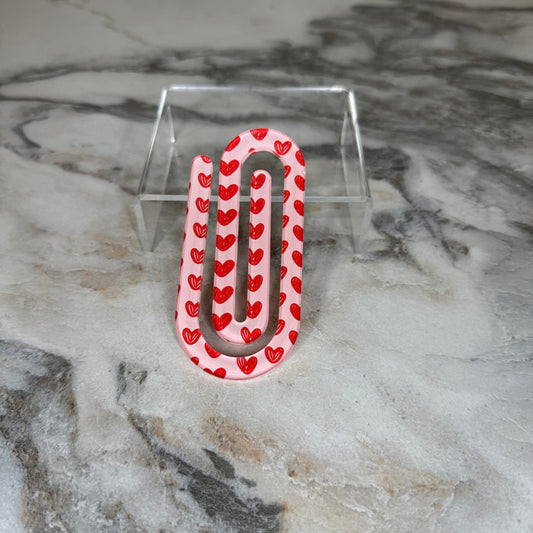 Jumbo Paperclip - Doodle Hearts