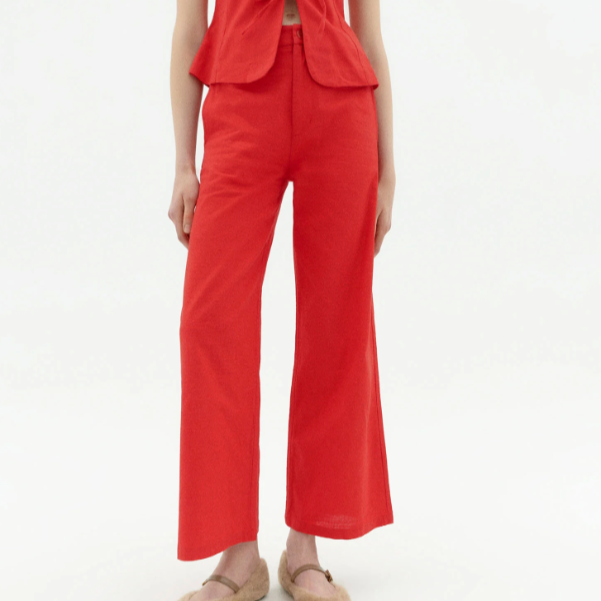 Karina Pants in Fiery Red