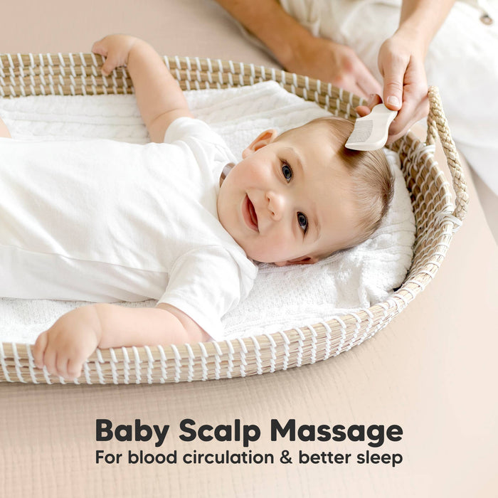KeaBabies Baby Hair Brush and Comb Set: Vanilla