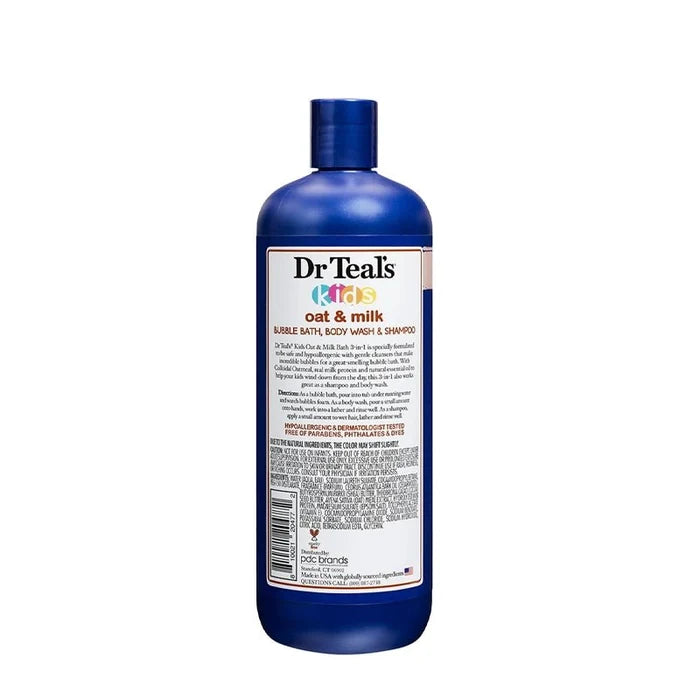 Kids 3-in-1 Oat & Milk Bubble Bath Body Wash & Shampoo - 591ml