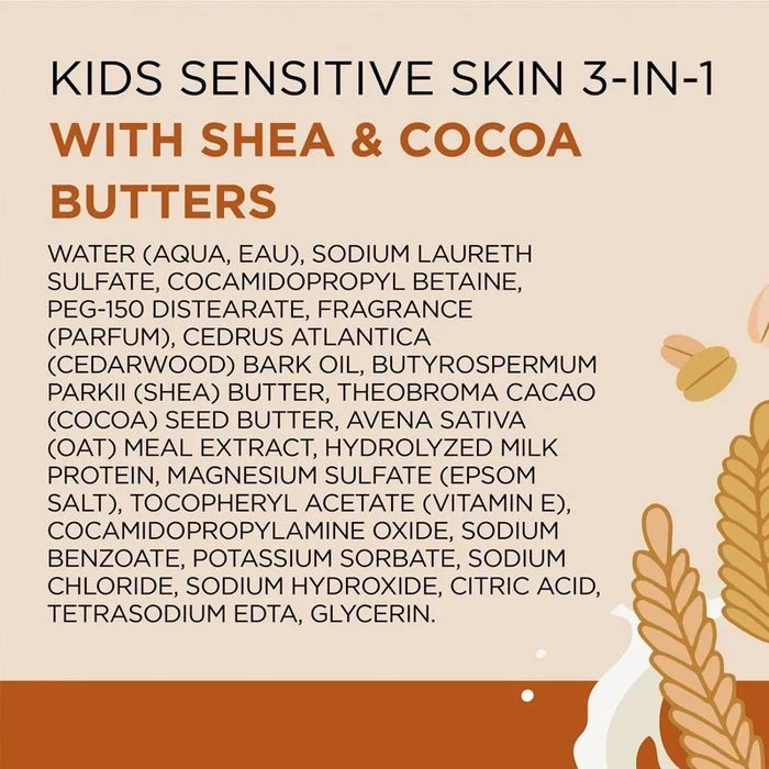 Kids 3-in-1 Oat & Milk Bubble Bath Body Wash & Shampoo - 591ml