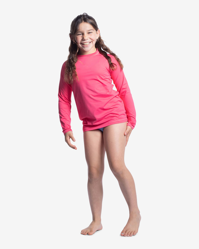 Girl wearing watermelon top over a swimsuit. (Style 1005K) - BloqUV