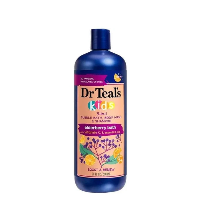 Kids Elderberry Bubble Bath Body Wash & Shampoo - 591ml