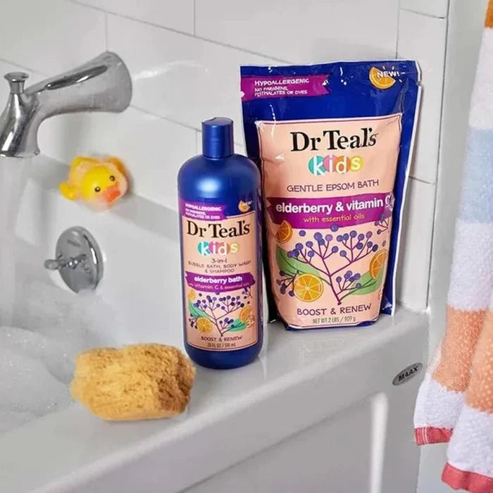 Kids Elderberry Bubble Bath Body Wash & Shampoo - 591ml