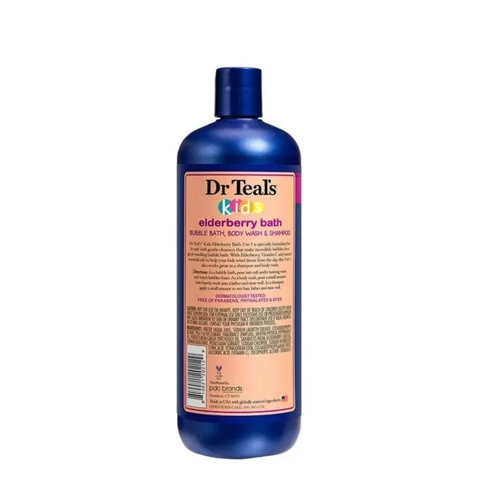 Kids Elderberry Bubble Bath Body Wash & Shampoo - 591ml