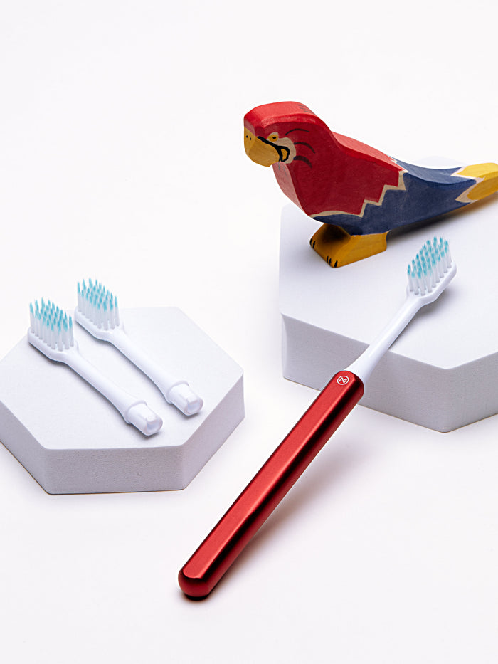 Kids Red Toothbrush + 2 brush heads