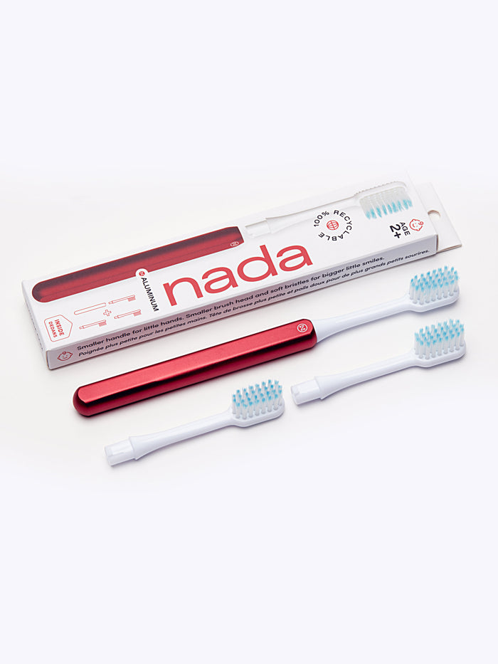 Kids Red Toothbrush + 2 brush heads