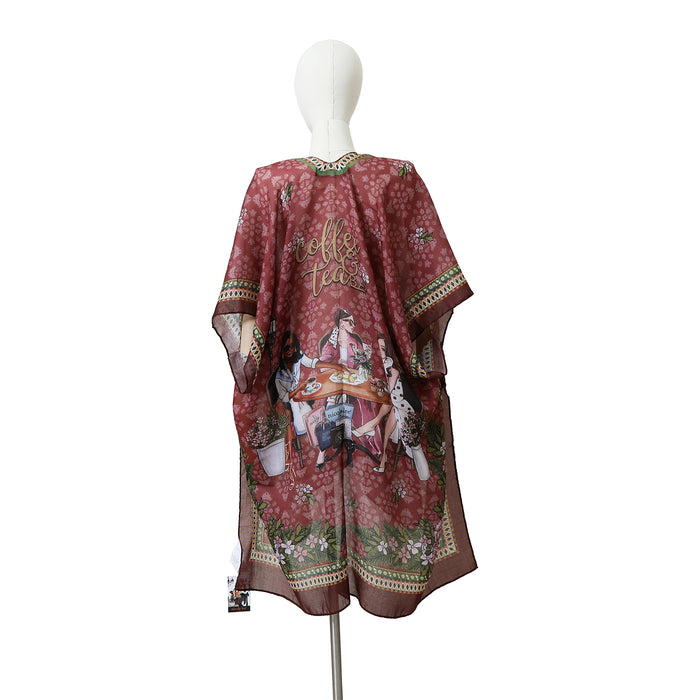 WHITE MANNEQUIN IN OUR NICOLE LEE KIMONO SISTERS SECRET BACK DESIGN.