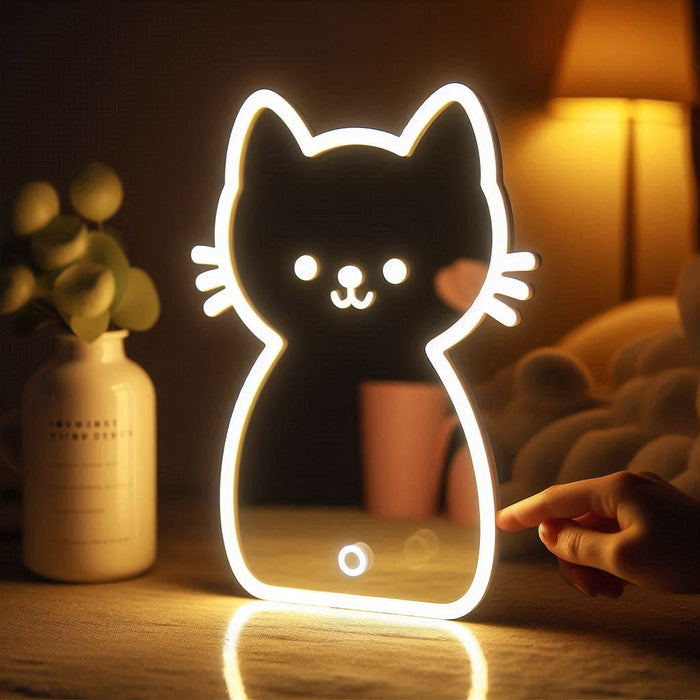 Kitty Led Mirror For Kids (3 Lights Integrated)