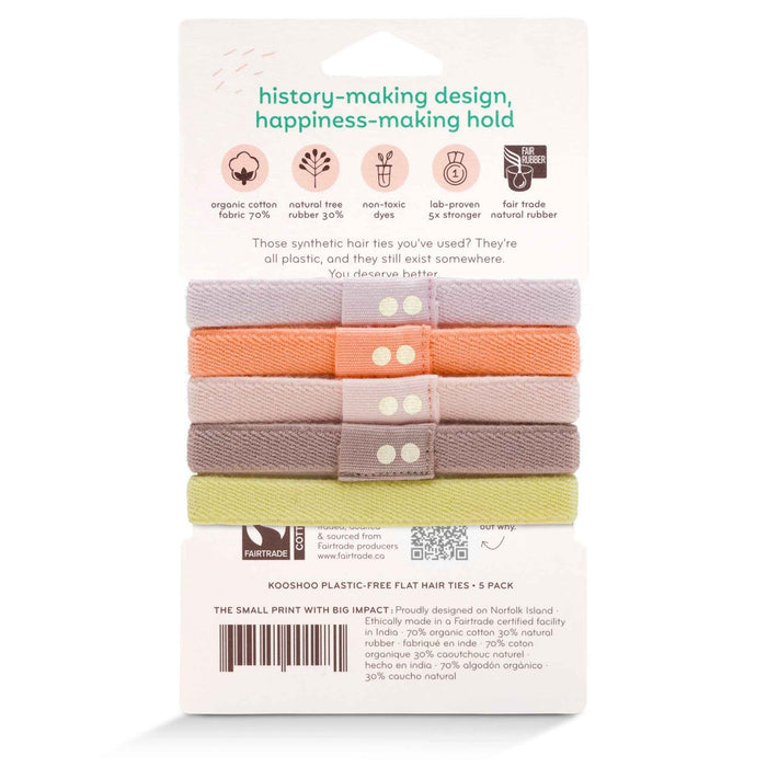 Kooshoo Plastic-Free Hair Ties - Bright Spark