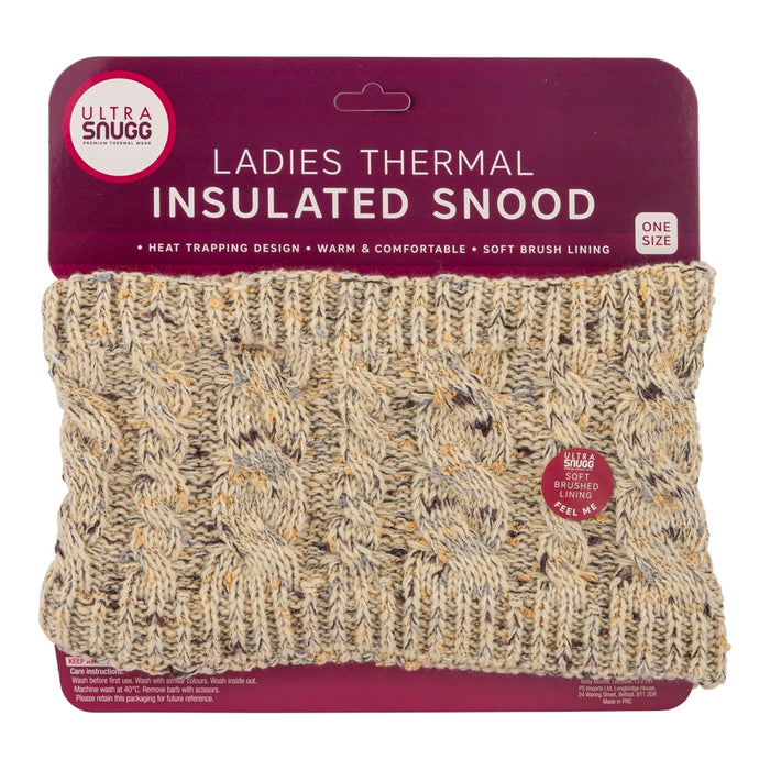 Ladies Lux Thermal Cream Snood  339343-cream