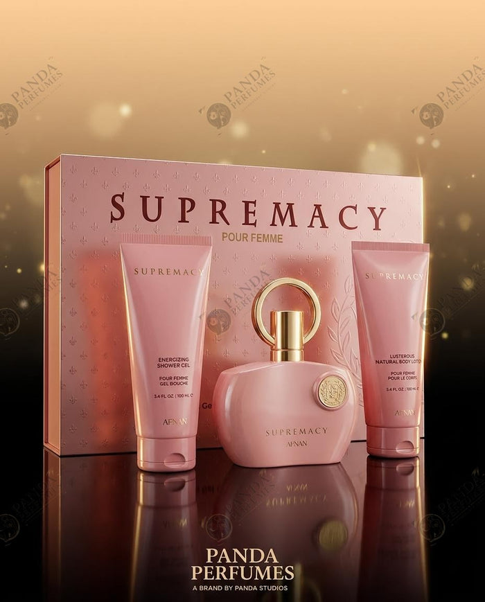 Ladies Supremacy Pink 3pcs EDP Gift Set - Afnan