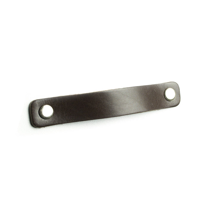 Leather handle rectangular 96mm - 160mm – Brown / Black – Furnica