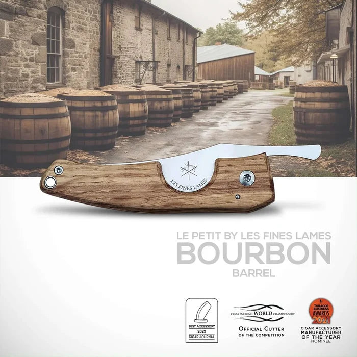 Les Fines Lames Cigar Cutter Le Petit Barrel Series Bourbon - CC0201113