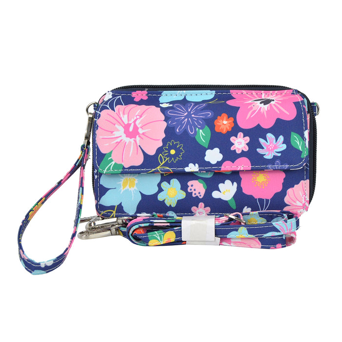 Lilac Floral NGIL Canvas All in One Wallet
