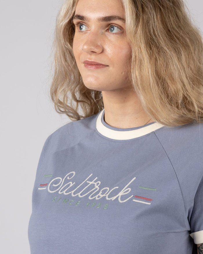 Links  Womens Short Sleeve Ringer T-Shirt in Blue