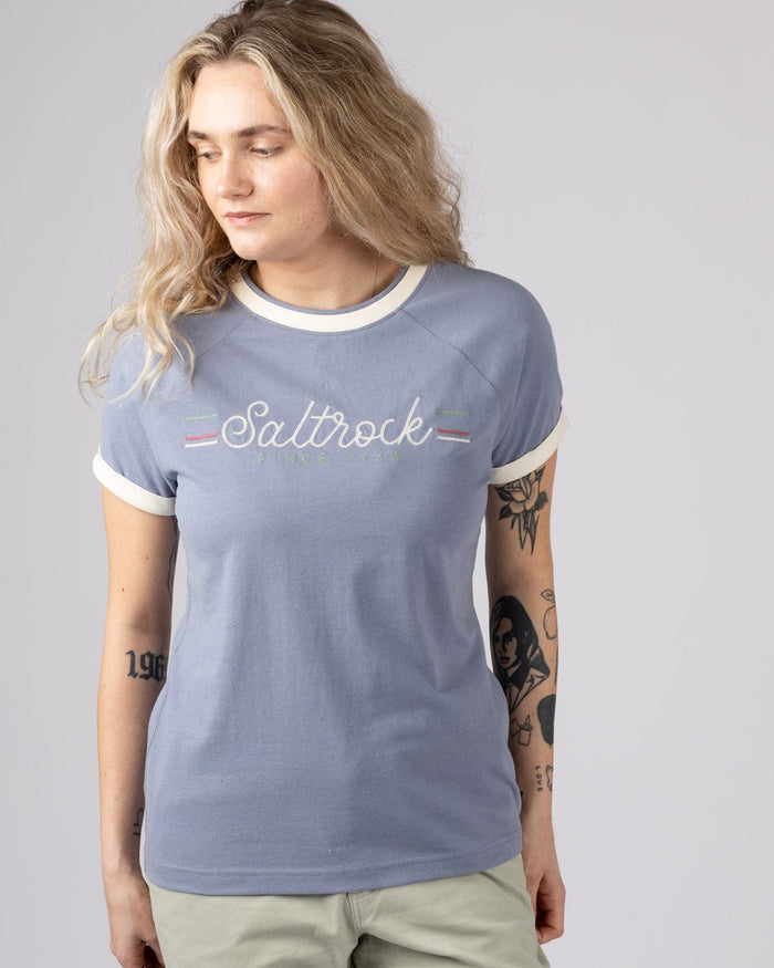 Links  Womens Short Sleeve Ringer T-Shirt in Blue