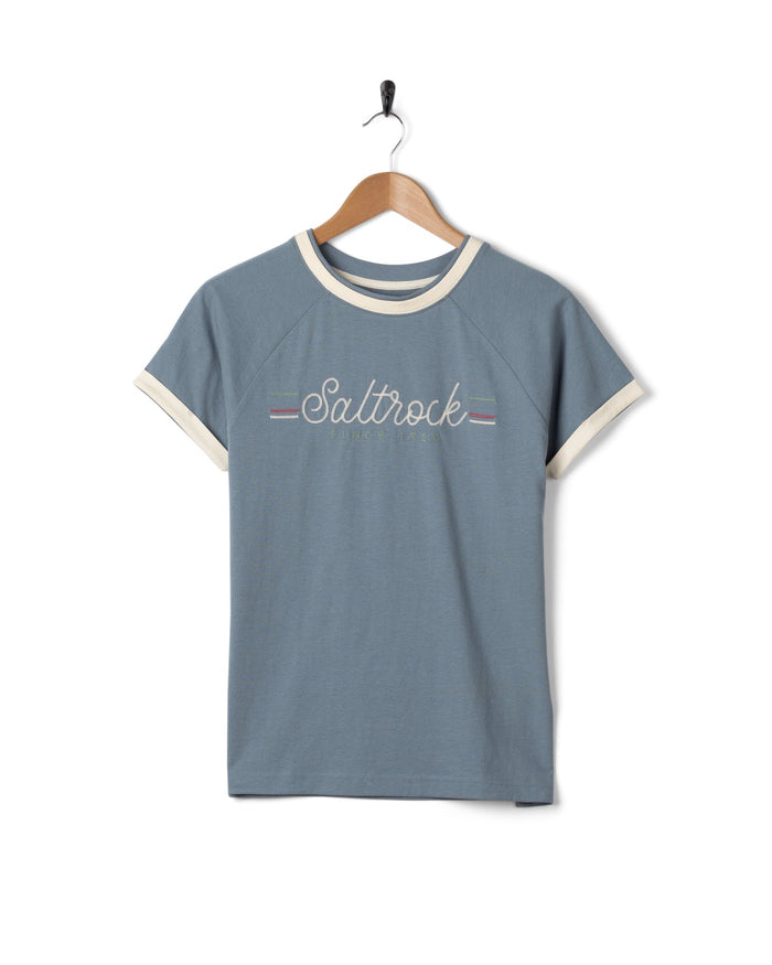 Links  Womens Short Sleeve Ringer T-Shirt in Blue