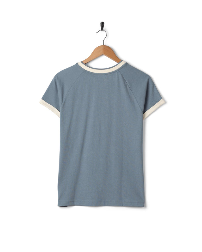 Links  Womens Short Sleeve Ringer T-Shirt in Blue