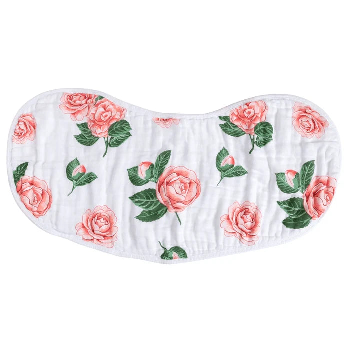 Little Hometown 2-in-1 Burp Cloth & Bib: Camellia