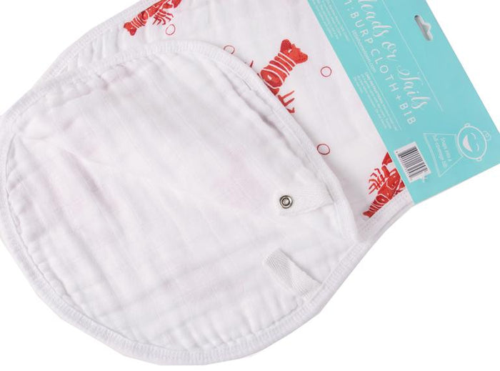 Little Hometown 2-in-1 Burp Cloth & Bib: Heads or Tails