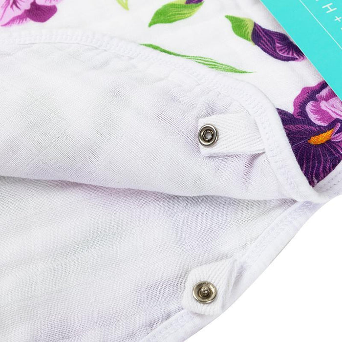 Little Hometown 2-in-1 Burp Cloth & Bib: Irises