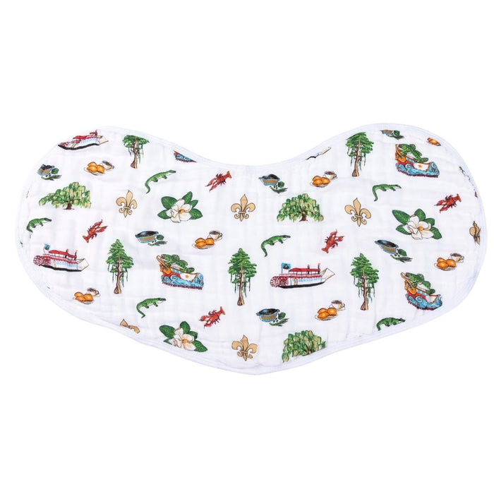Little Hometown 2-in-1 Burp Cloth & Bib: Louisiana Baby