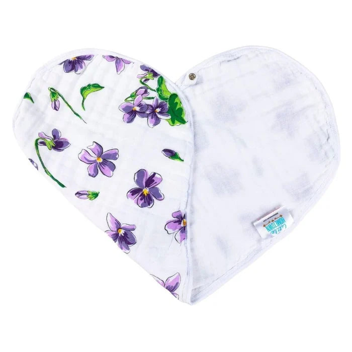 Little Hometown 2-in-1 Burp Cloth & Bib: Violet