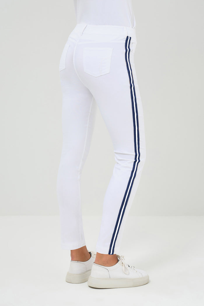 Luli Stripe Performance Cotton Skinny Pant