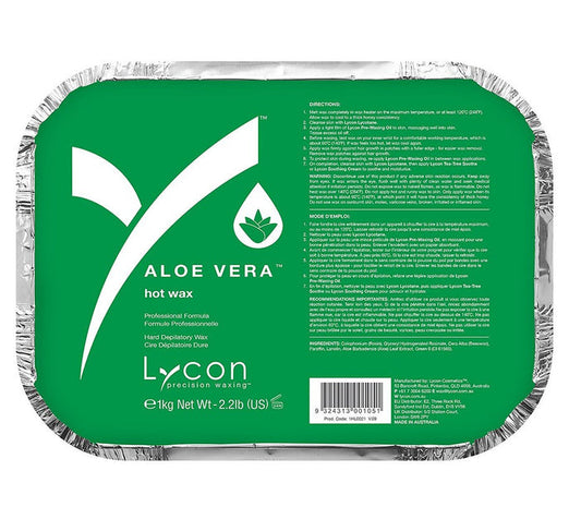 Lycon Aloe Vera Hot Wax With Cooling Aloe Vera Exceptional Grip -  1kg