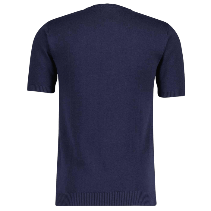 MADCAP Blane Mod Argyle Jacquard Knit T-shirt in Navy Blazer