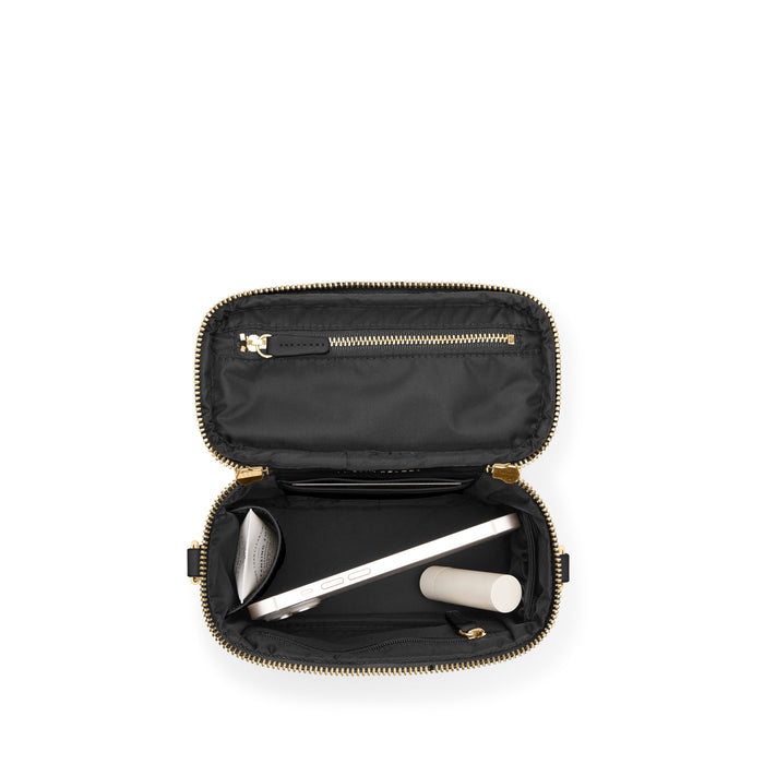 Maddie Micro Train Case Crossbody Black Onyx