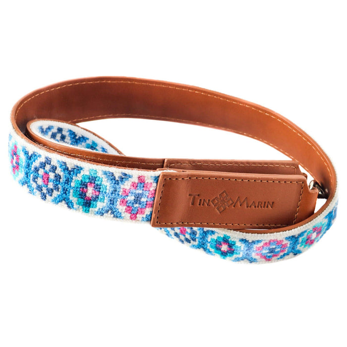 Blue & Pink Tan Leather