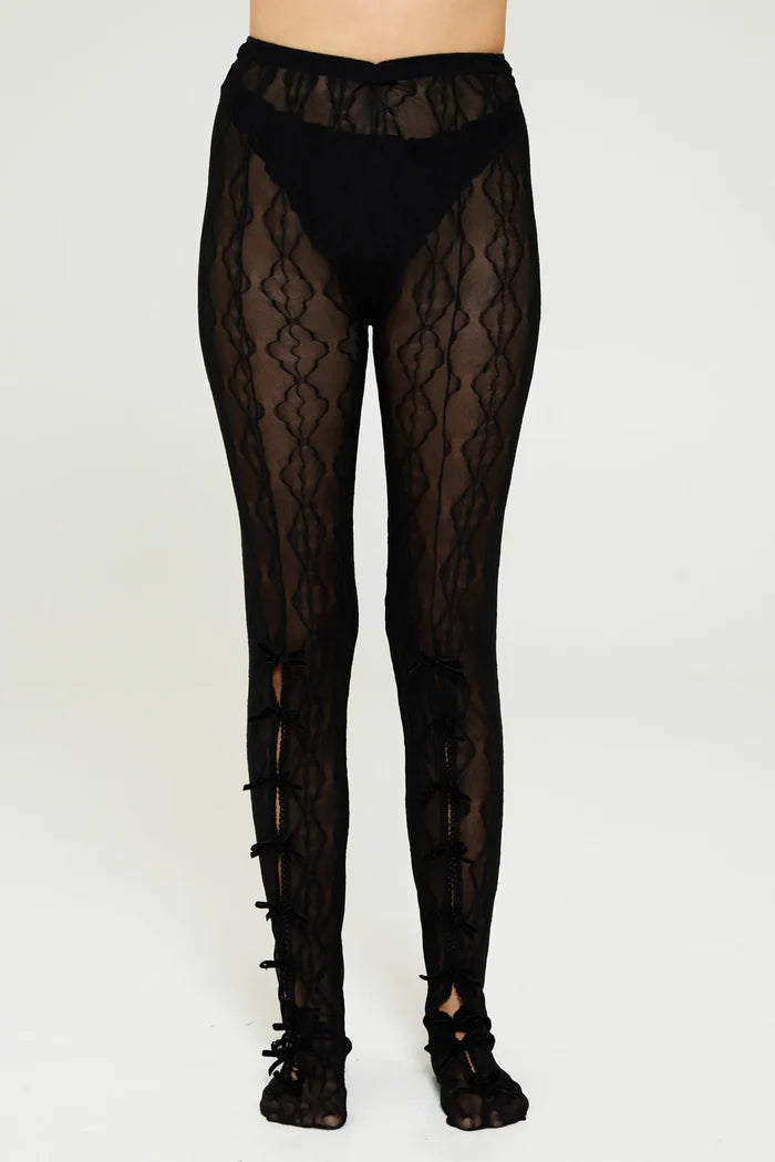 Mariposa Bow Tights in Night