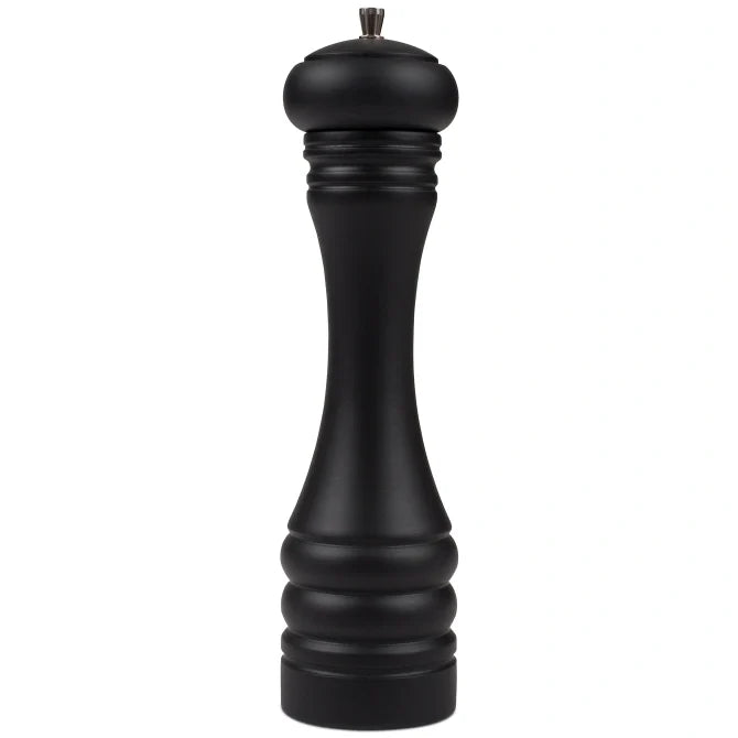 Black pepper mill on a white background
