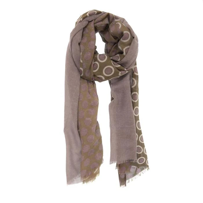 Mauve Classic Polka Dot Lightweight Scarf