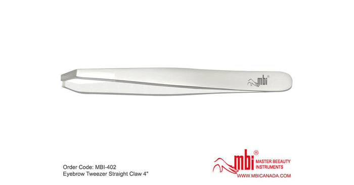 MBI Eyebrow Tweezer Claw 4" Straight