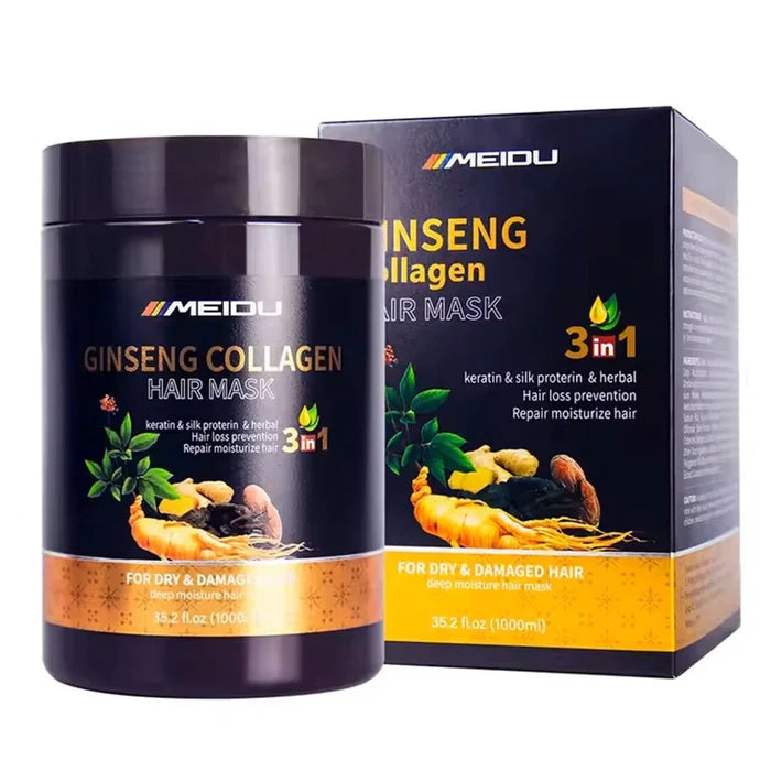 Meidu Ginseng Collagen Hair Mask – Deep Repair & Shine Booster Treatment - TRUECOLOR WHOLESALE