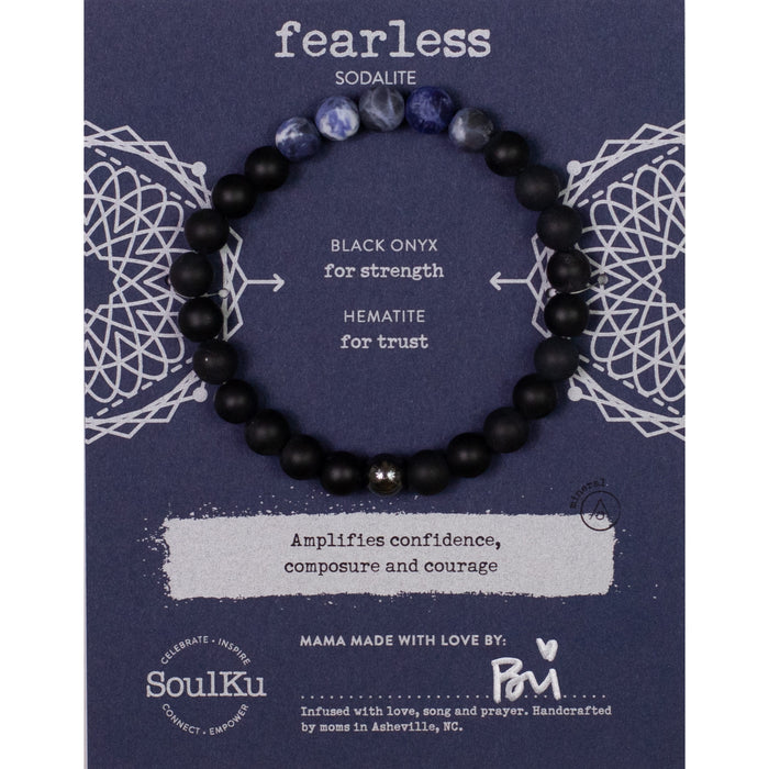 Men's Sodalite Gemstone Bracelet - Fearless