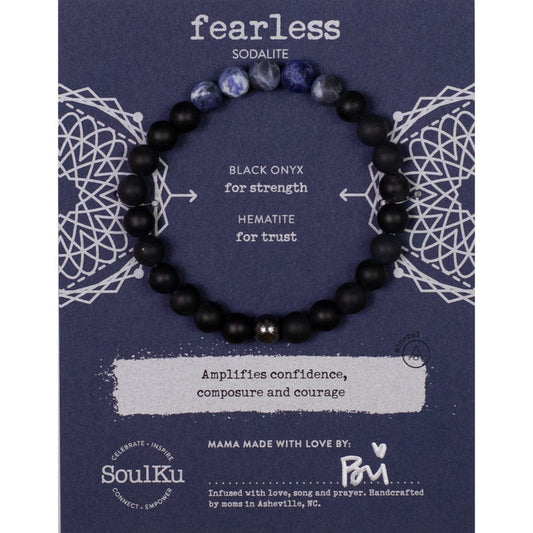 Men's Sodalite Gemstone Bracelet - Fearless