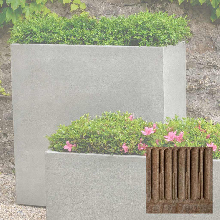31.5" L x 11.75" W x 31.5" H / Aged Limestone