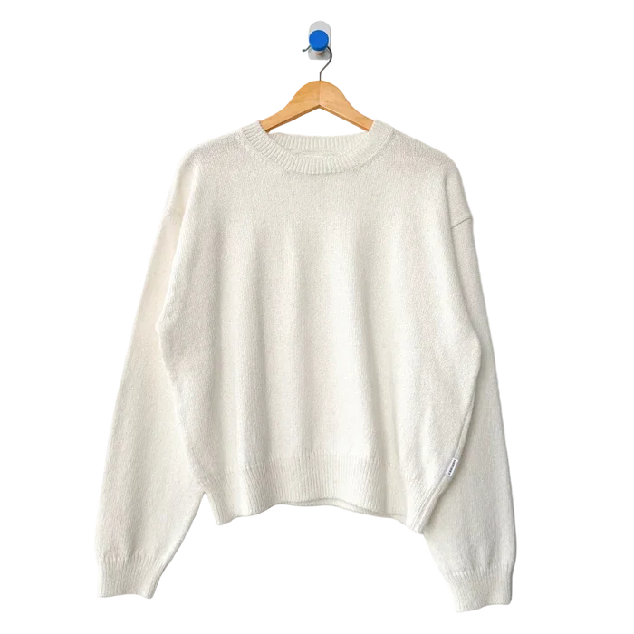 Milo Cotton Sweater in Clean White