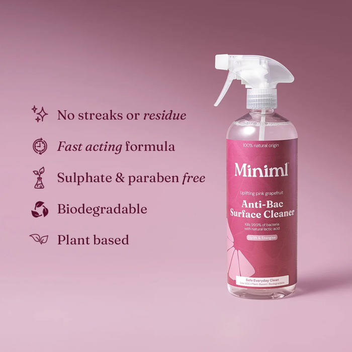 Miniml Anti-Bac Surface Cleaner Uplifting Pink Grapefruit 750ml
